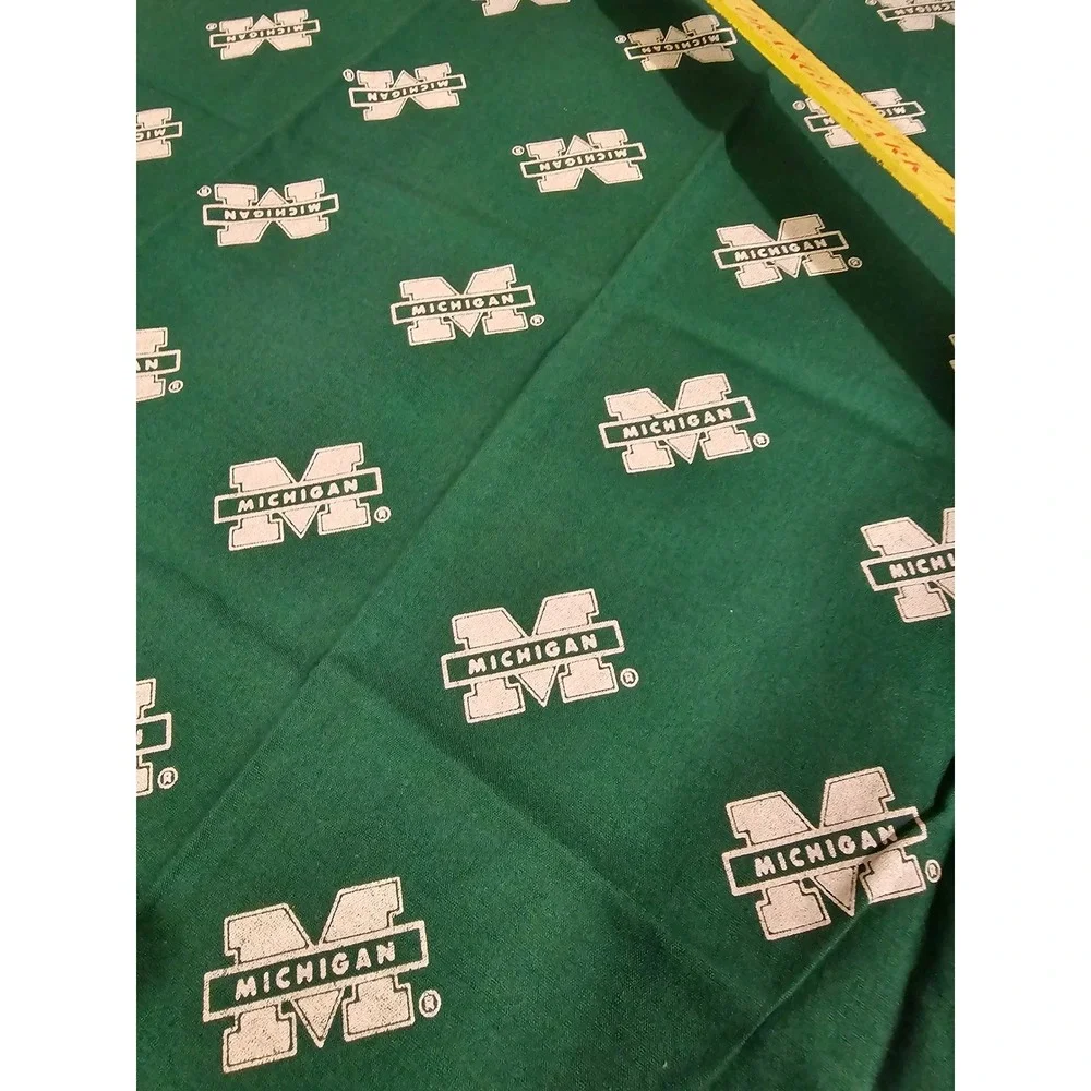 Michigan State Spartans 21x21 Bandana Green Cotton Logo Print Vintage Style